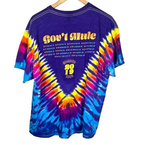 Tie Dye 2019 Gov't Mule Tour T-Shirt Size XL - Picture 2 of 6